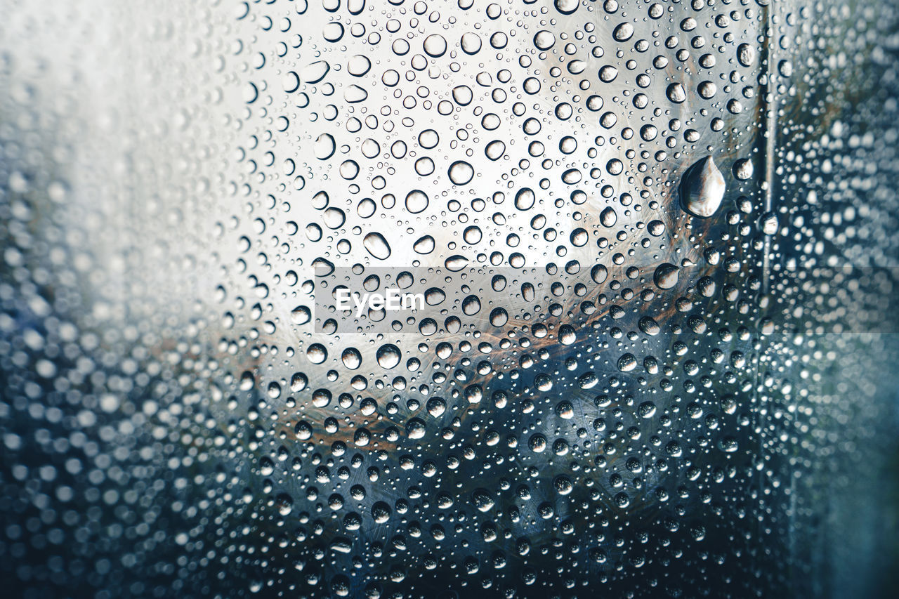 Water drops on glass window