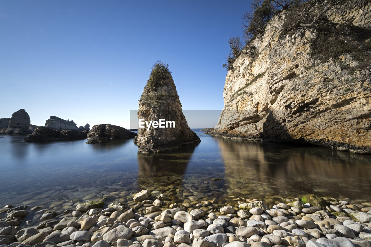 Rock formations against sky