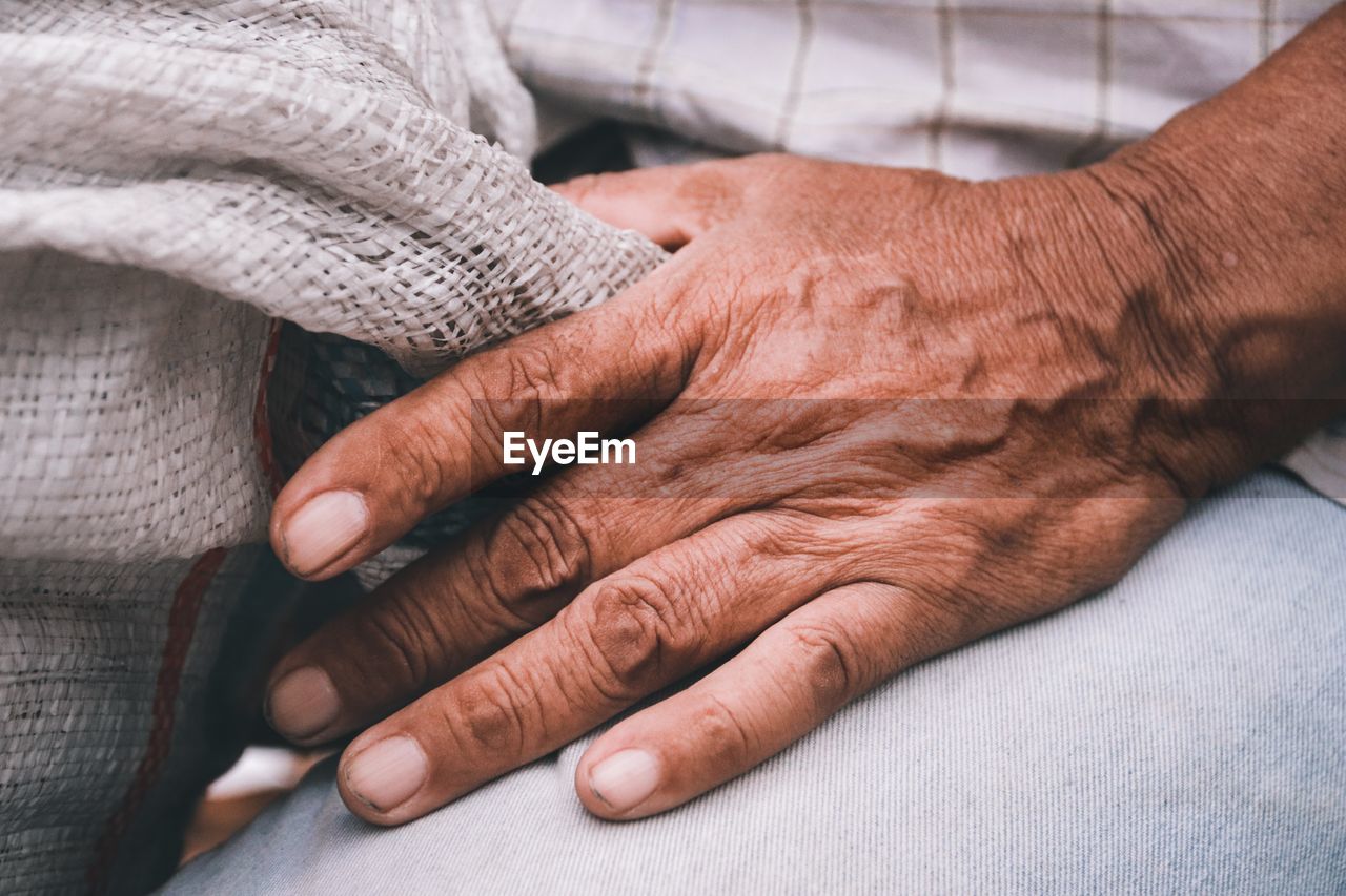 Close-up of human hands