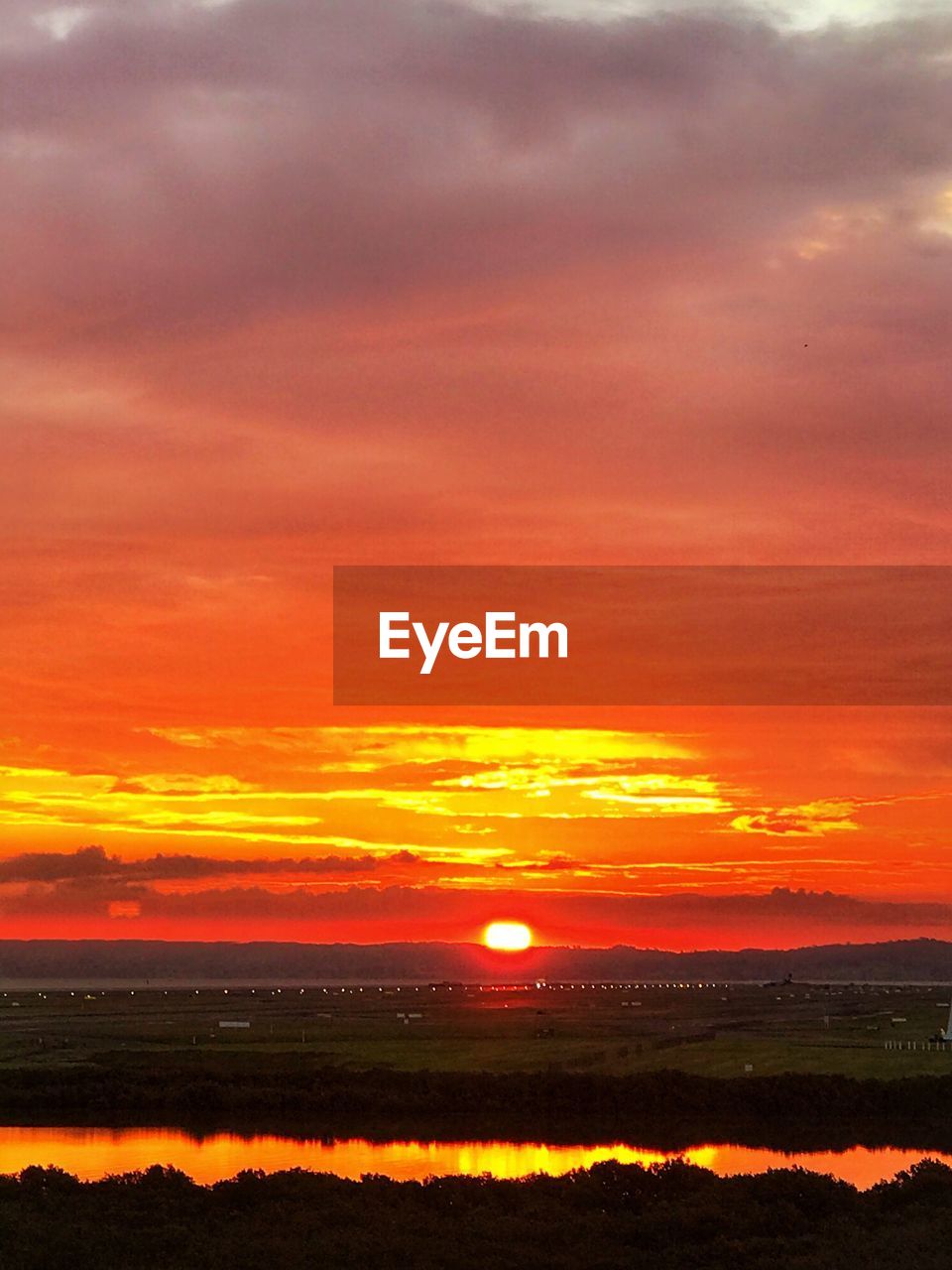 SUNSET OVER SEA