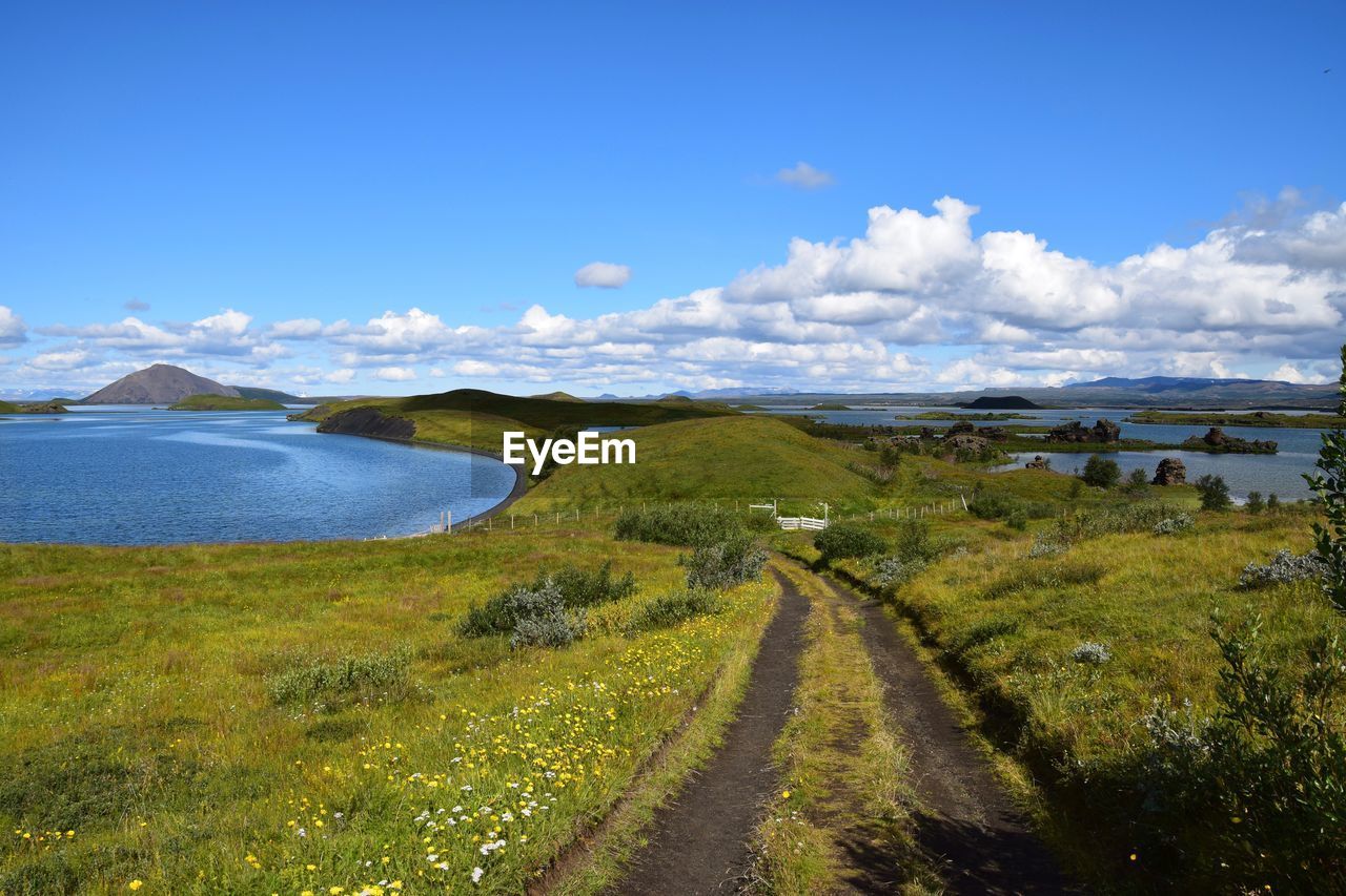 Scenic view of calm lake