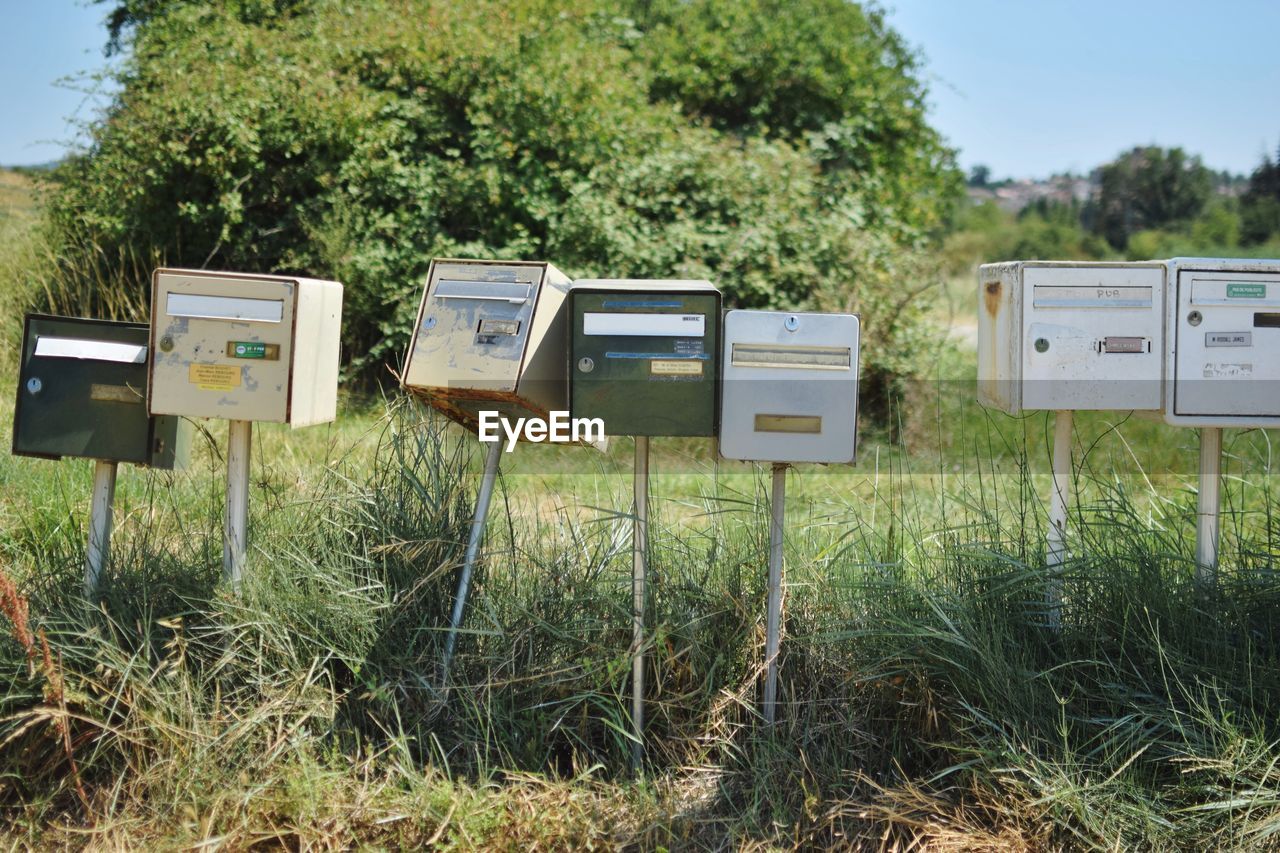 Group of mailboxes in france 