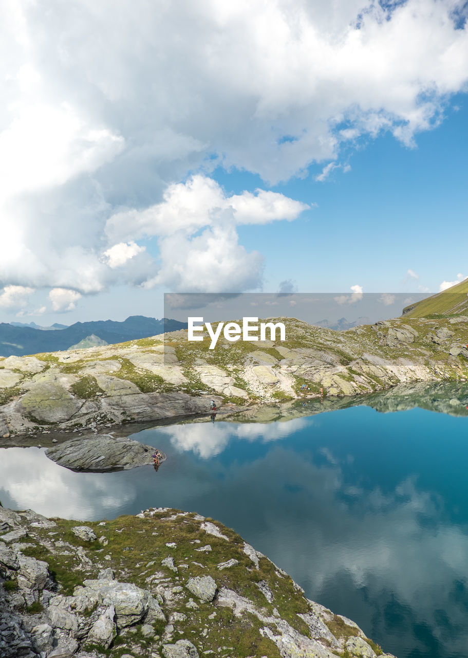 Scenic view of calm lake