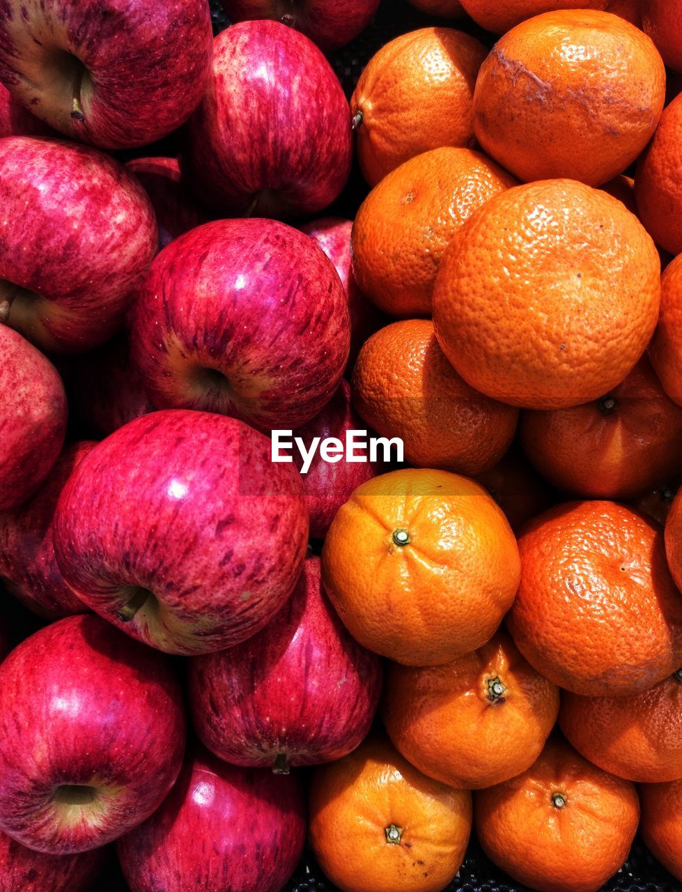 Full frame shot of fruits for sale at market