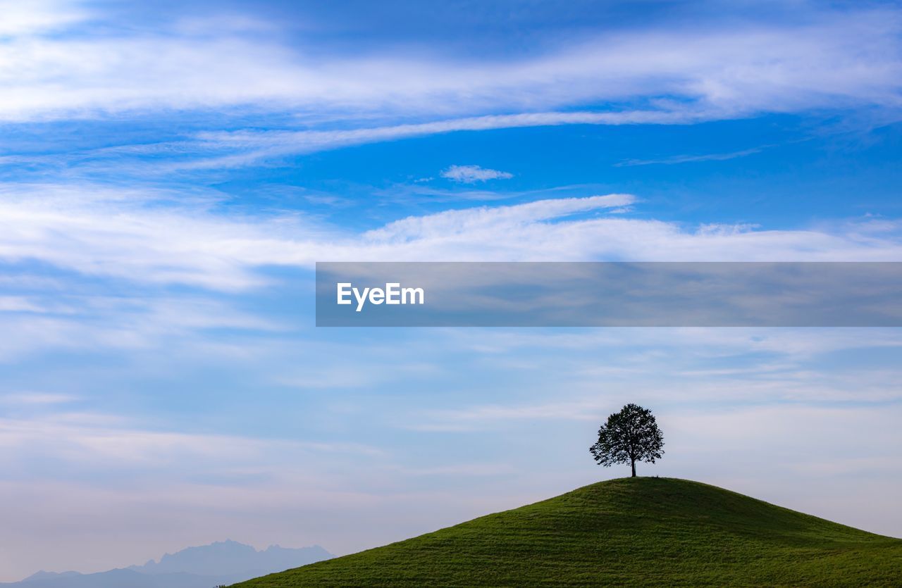 Scenic view of land against sky