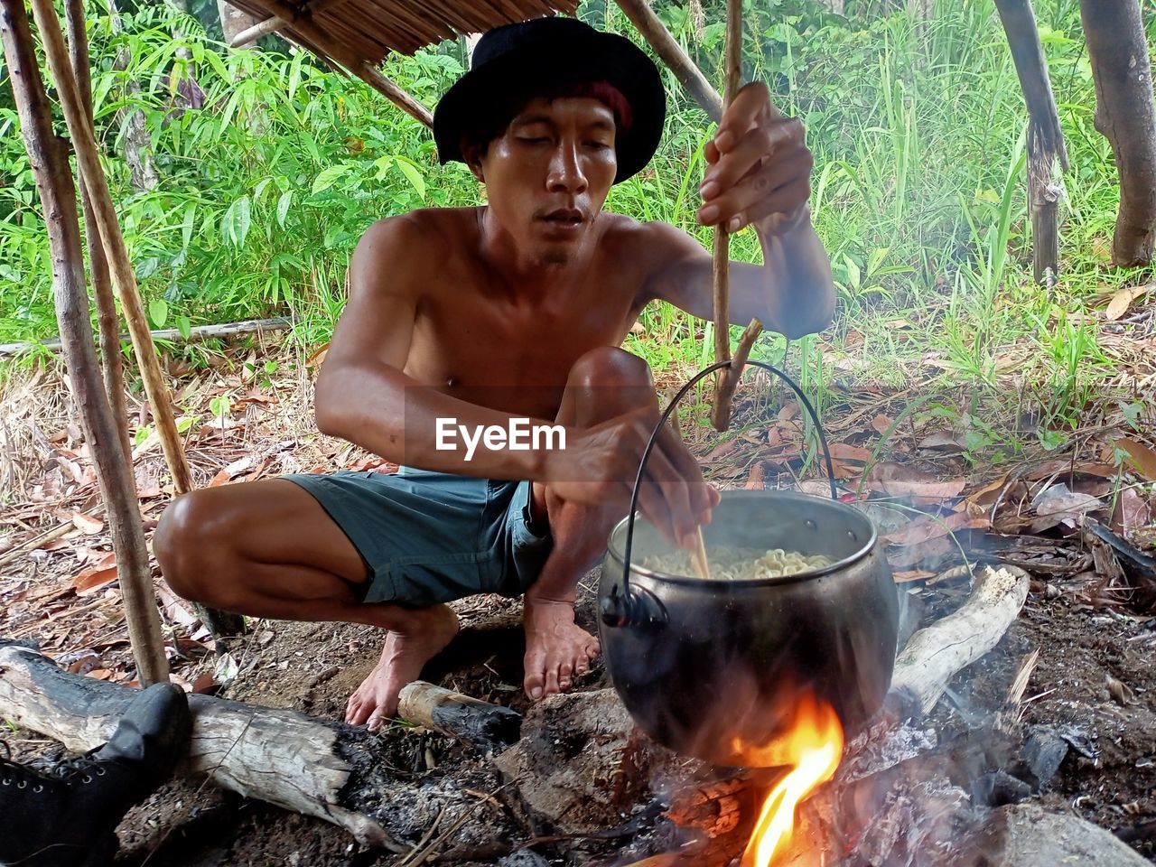 Cooking in the forest