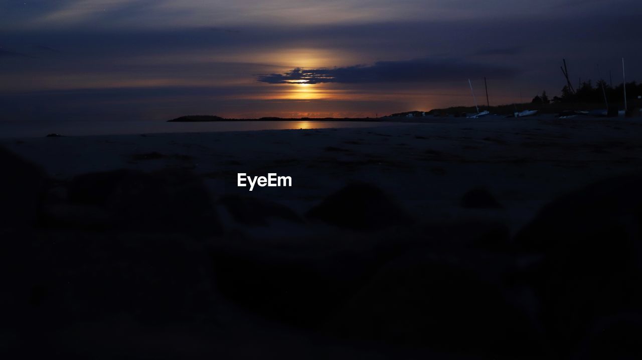 SCENIC VIEW OF SEA DURING SUNSET