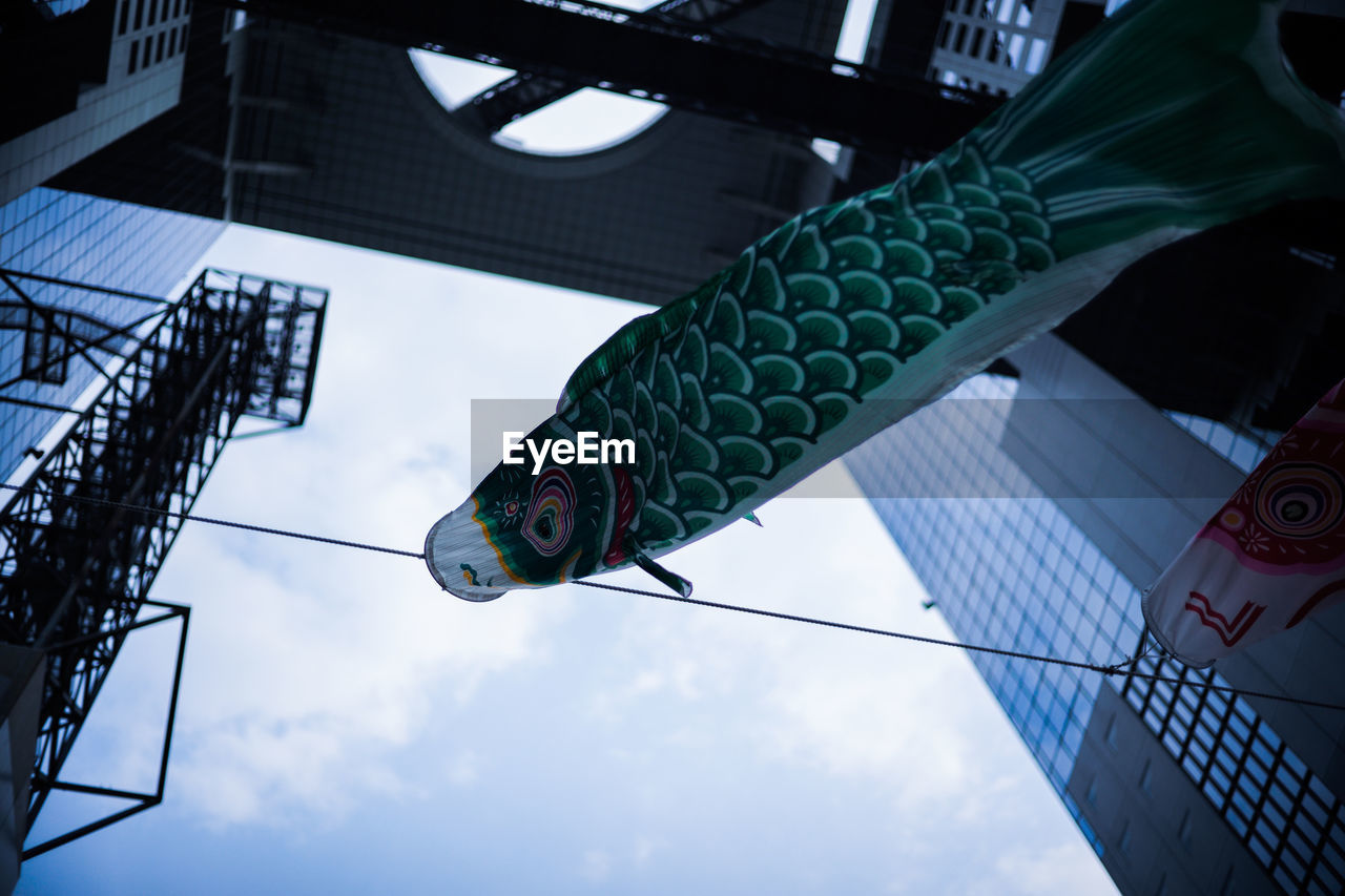 LOW ANGLE VIEW OF BIRDS PERCHING ON BUILDING