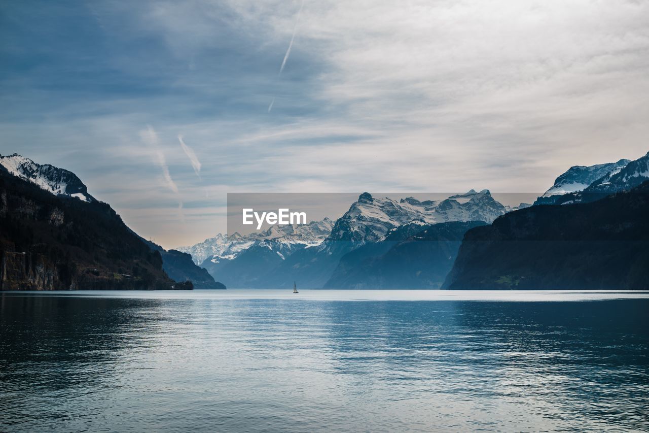 Scenic view of lake urnersee