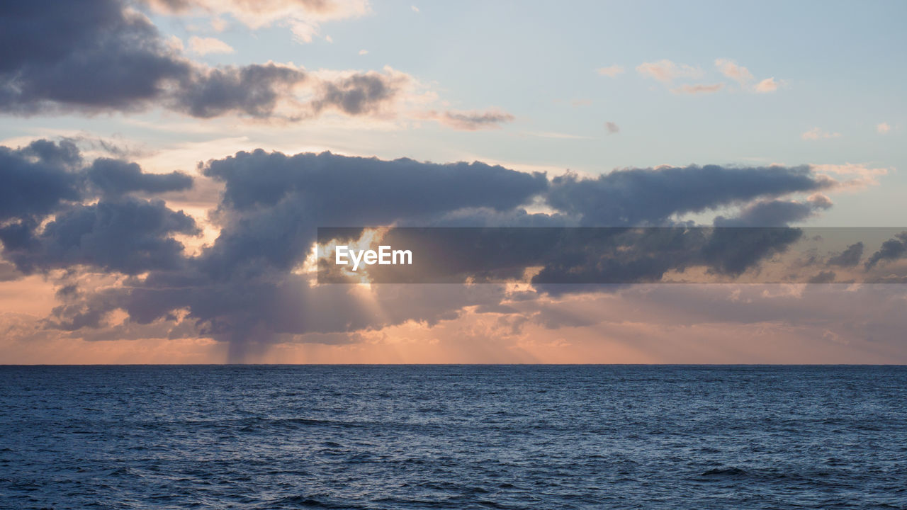 SCENIC VIEW OF SEA DURING SUNSET