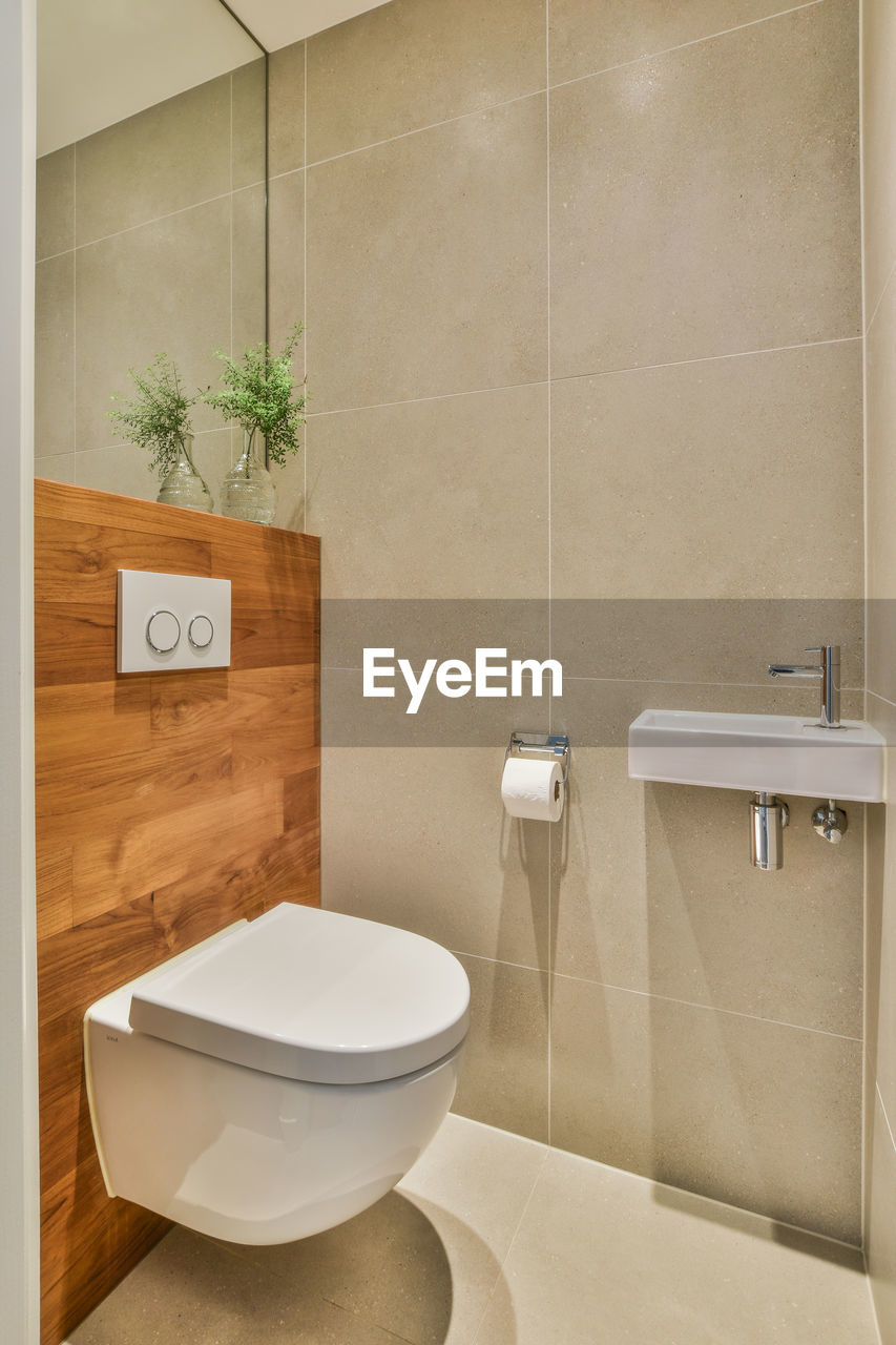 close-up of sink in bathroom