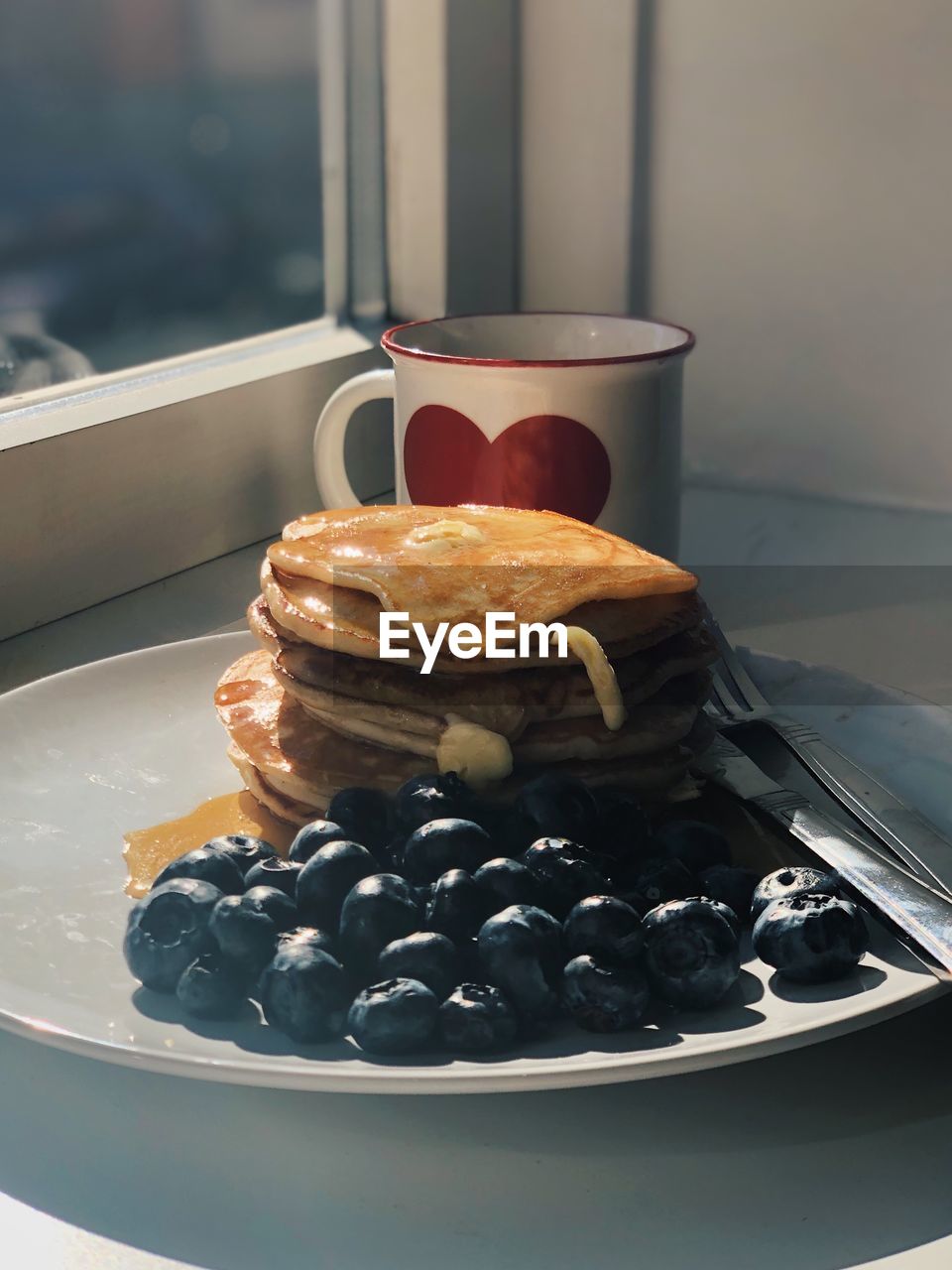 Pancakes with blueberries