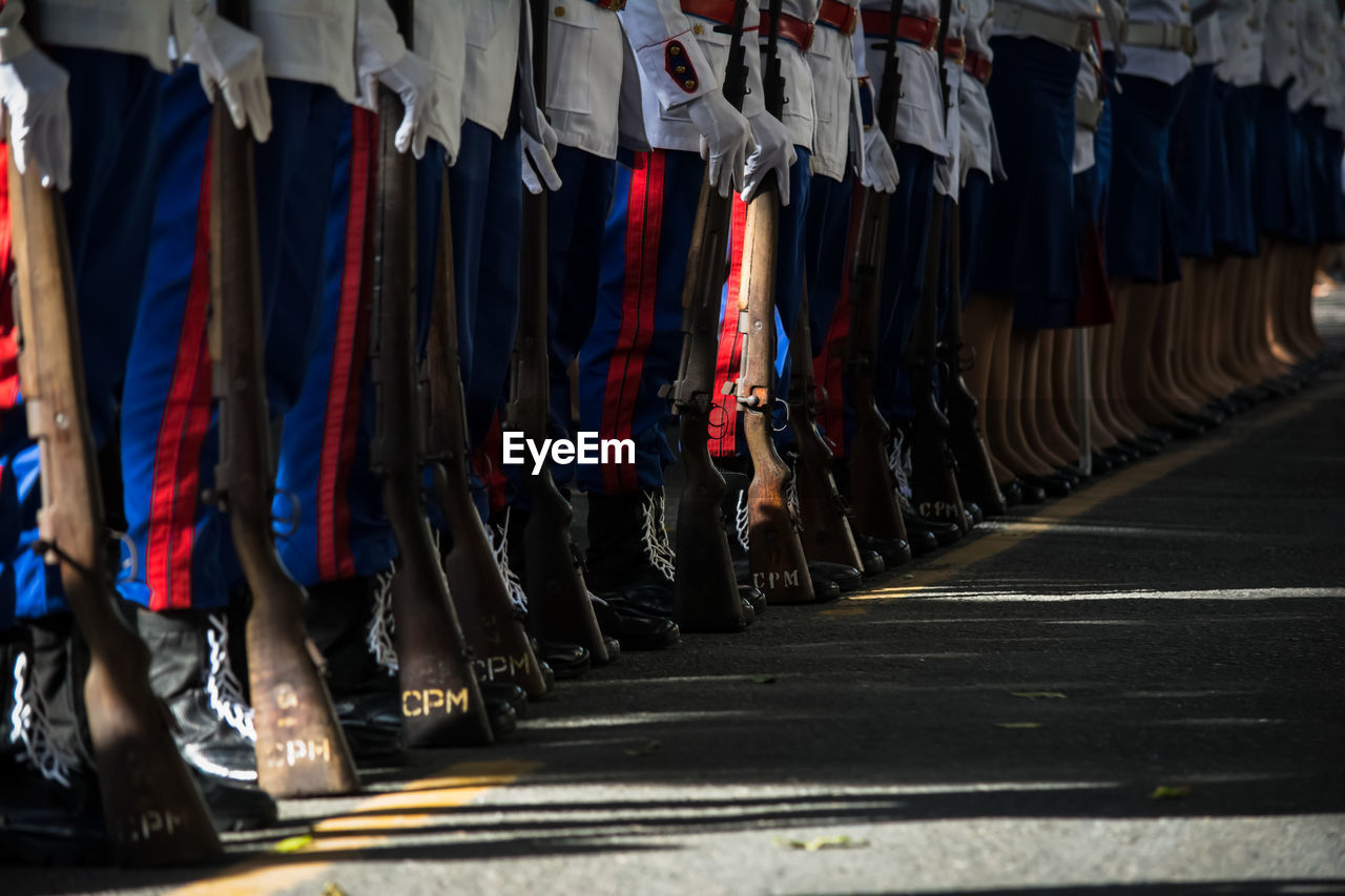 Students of the military police school during a military parade the independence of brazil