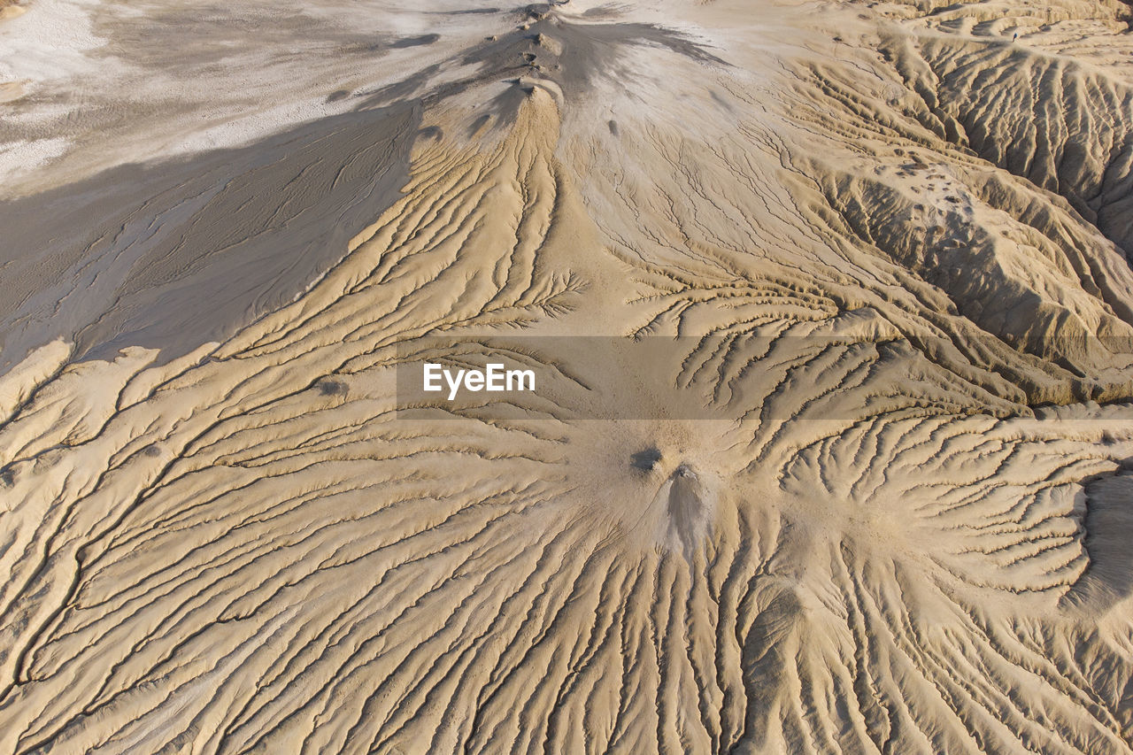 HIGH ANGLE VIEW OF SAND DUNES