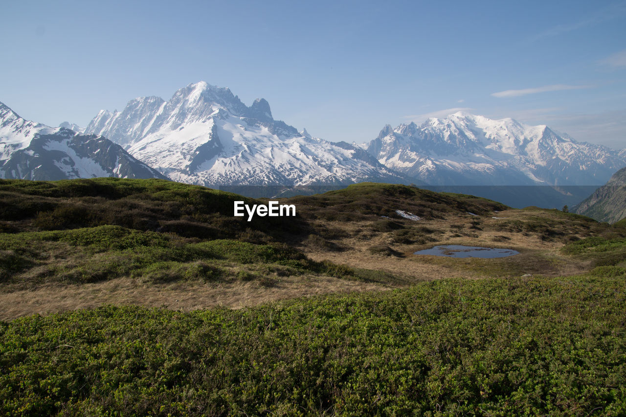 Landscape of the french alps in the spring 