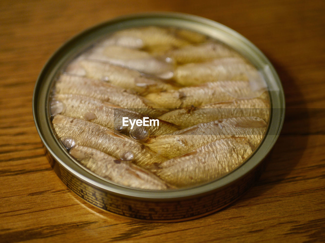 Close-up of fish in container on table