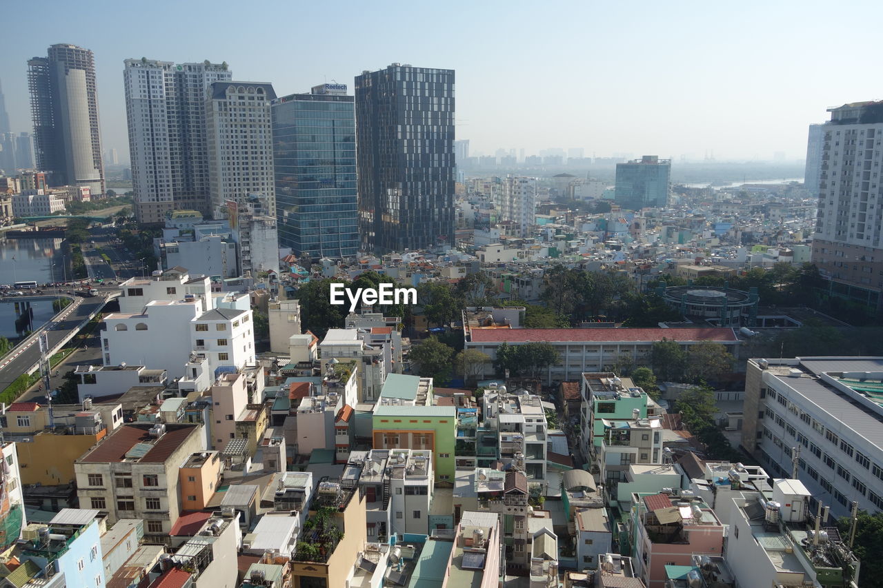 High angle view of ho chi minh city