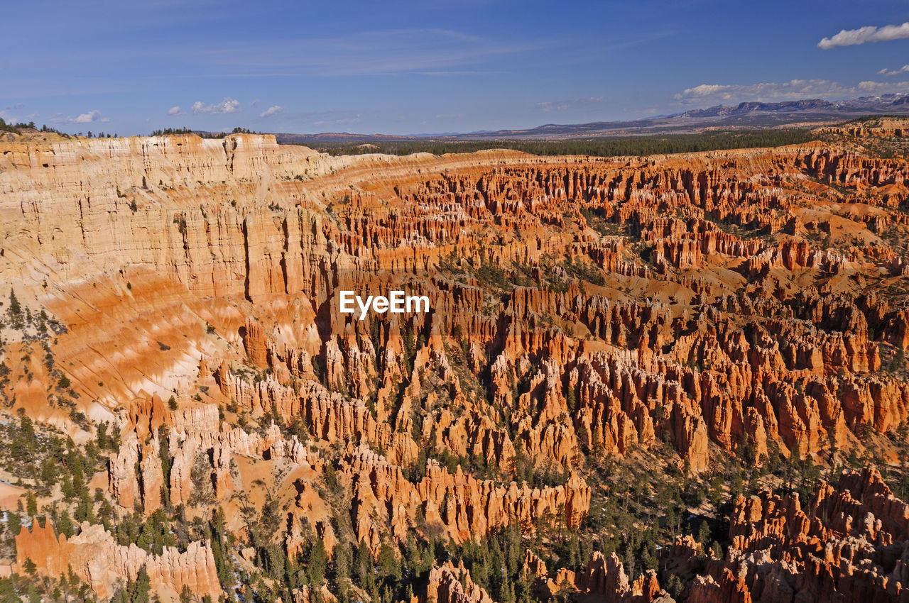 View of hoodoos from bryce point in bryce canyon national park