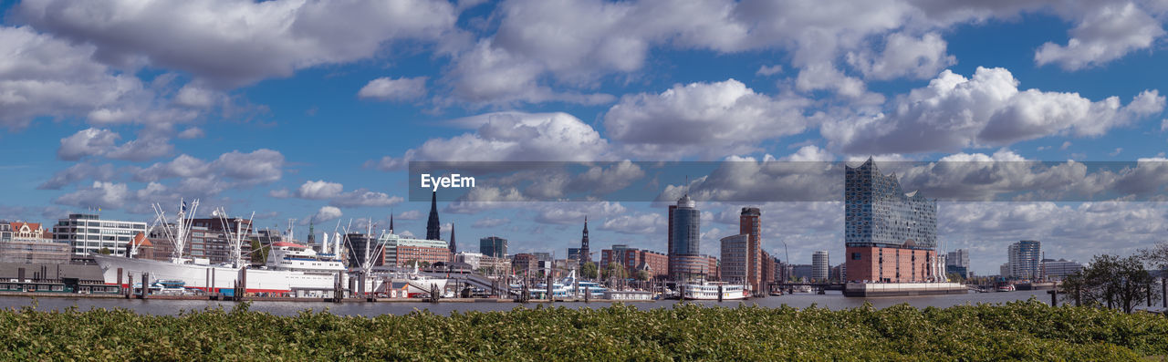 Panoramic view of buildings in hamburg germany 