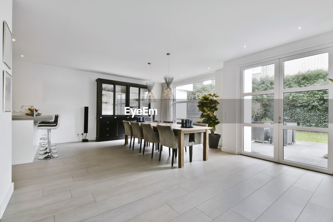 Interior of dining area in home