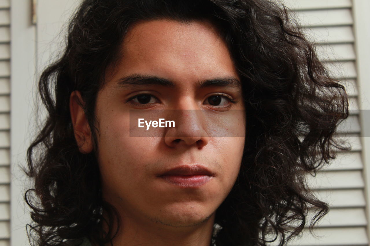 Close-up portrait of young man