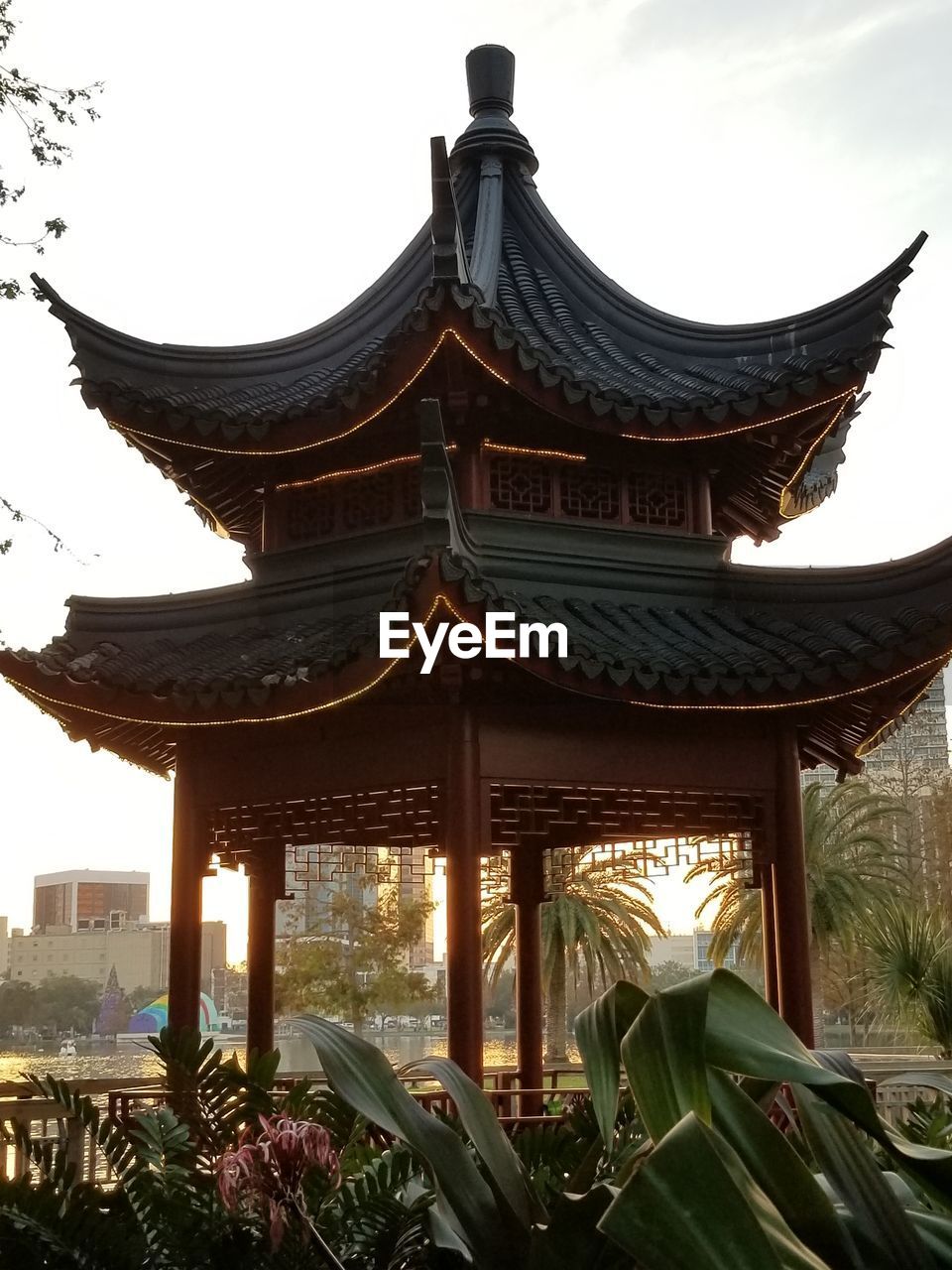 LOW ANGLE VIEW OF TEMPLE ROOF