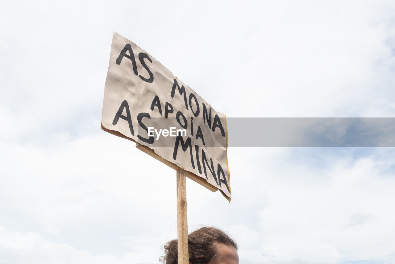 Protesters are seen on women day protesting against machismo. city of salvador, bahia.