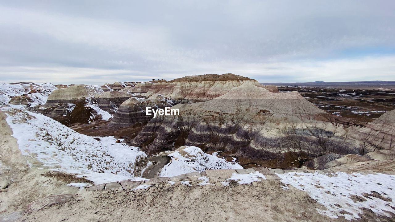 PANORAMIC VIEW OF ROCKS AGAINST SKY