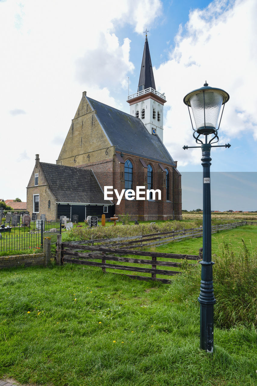 Den hoorn, texel, the netherlands. august 2021. the little church of the village den hoorn, texel.