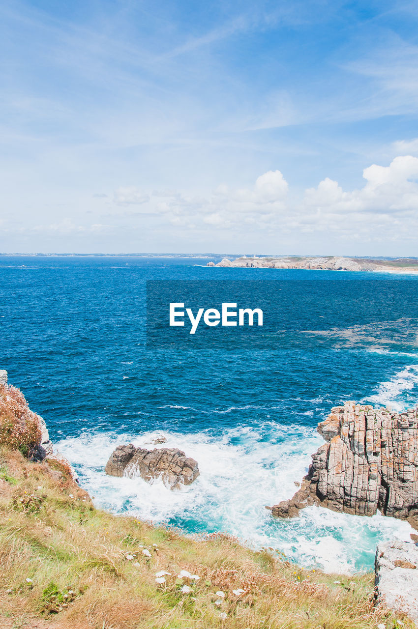 SCENIC VIEW OF BLUE SEA AGAINST SKY