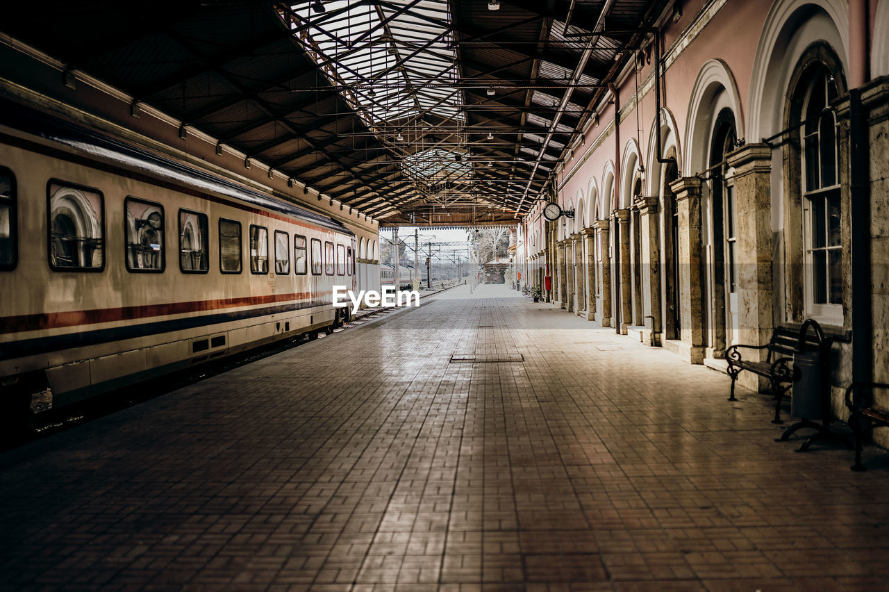 Train at railroad station