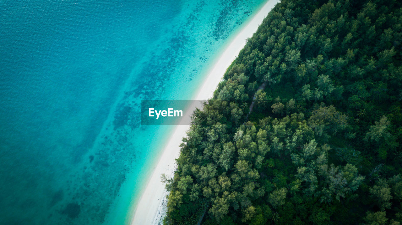 aerial view of sea against sky