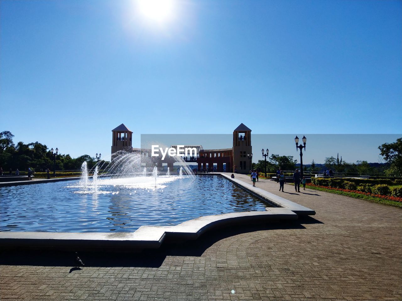 VIEW OF SWIMMING POOL AGAINST CLEAR SKY