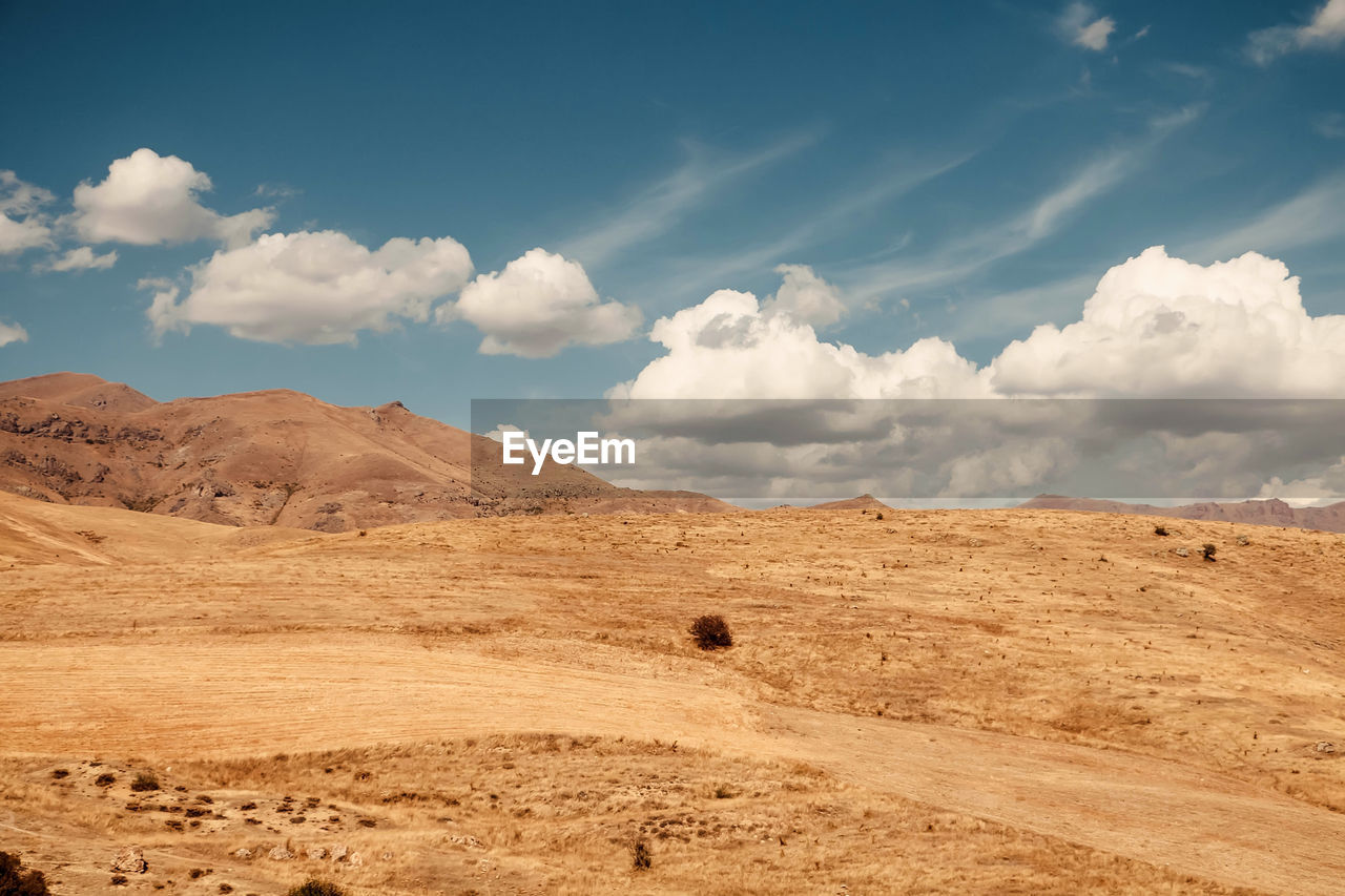 Scenic view of desert against sky