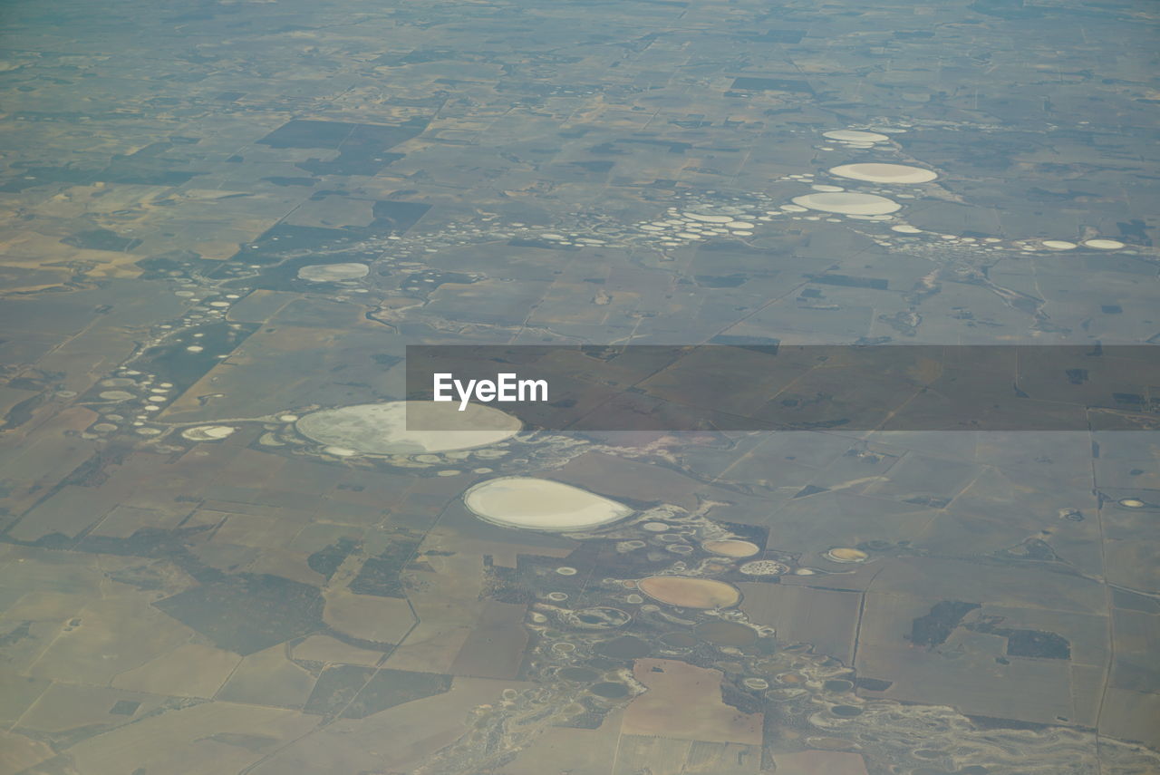 HIGH ANGLE VIEW OF WATER ON FARM