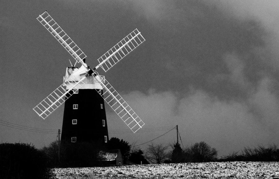WIND TURBINES ON LANDSCAPE