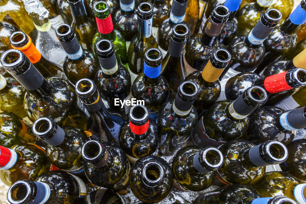 Wine bottles to be recycled