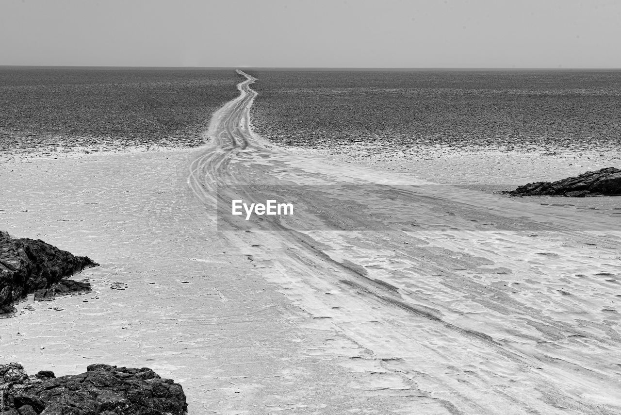 Landscape of danakil depression, ethiopia. march 2020