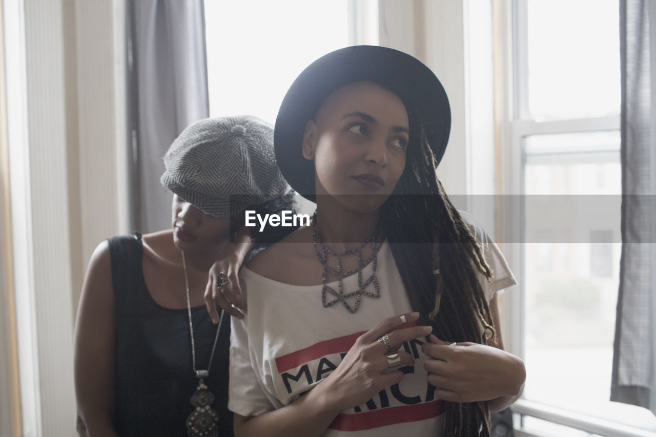 Two stylish young women