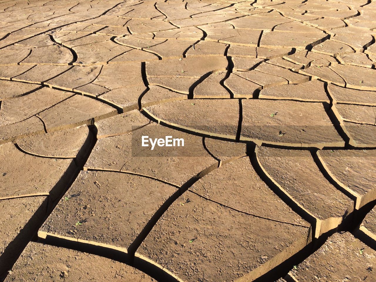 FULL FRAME SHOT OF CRACKED FIELD