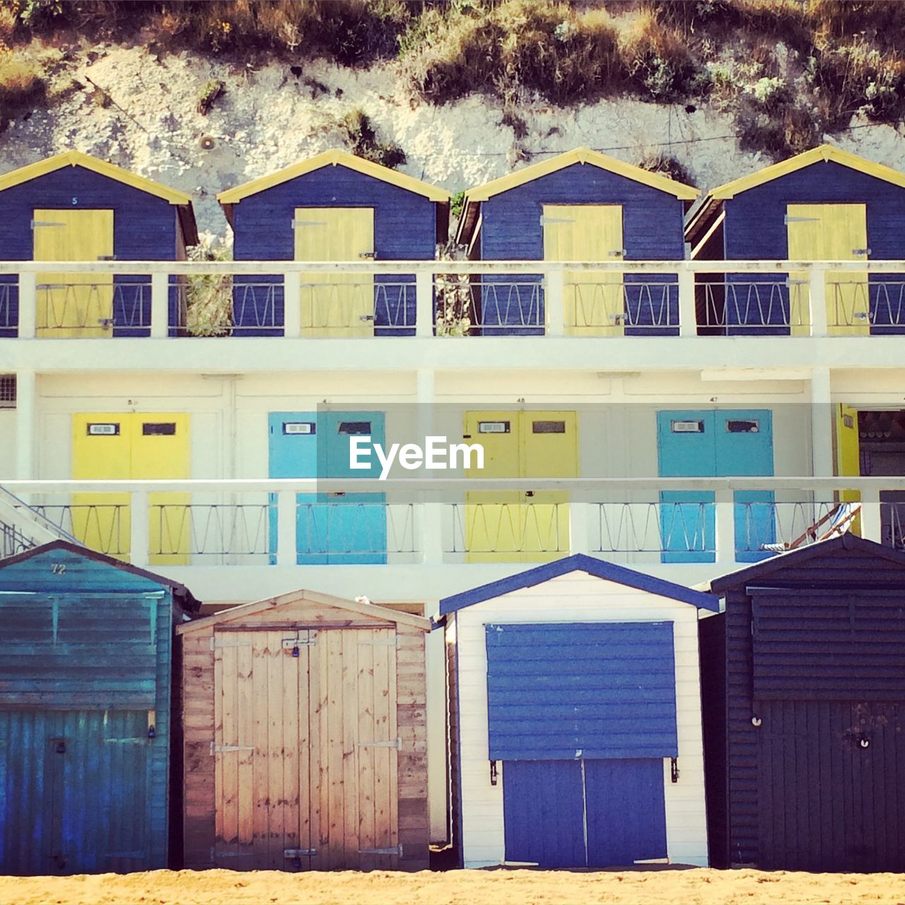 Exterior of beach huts