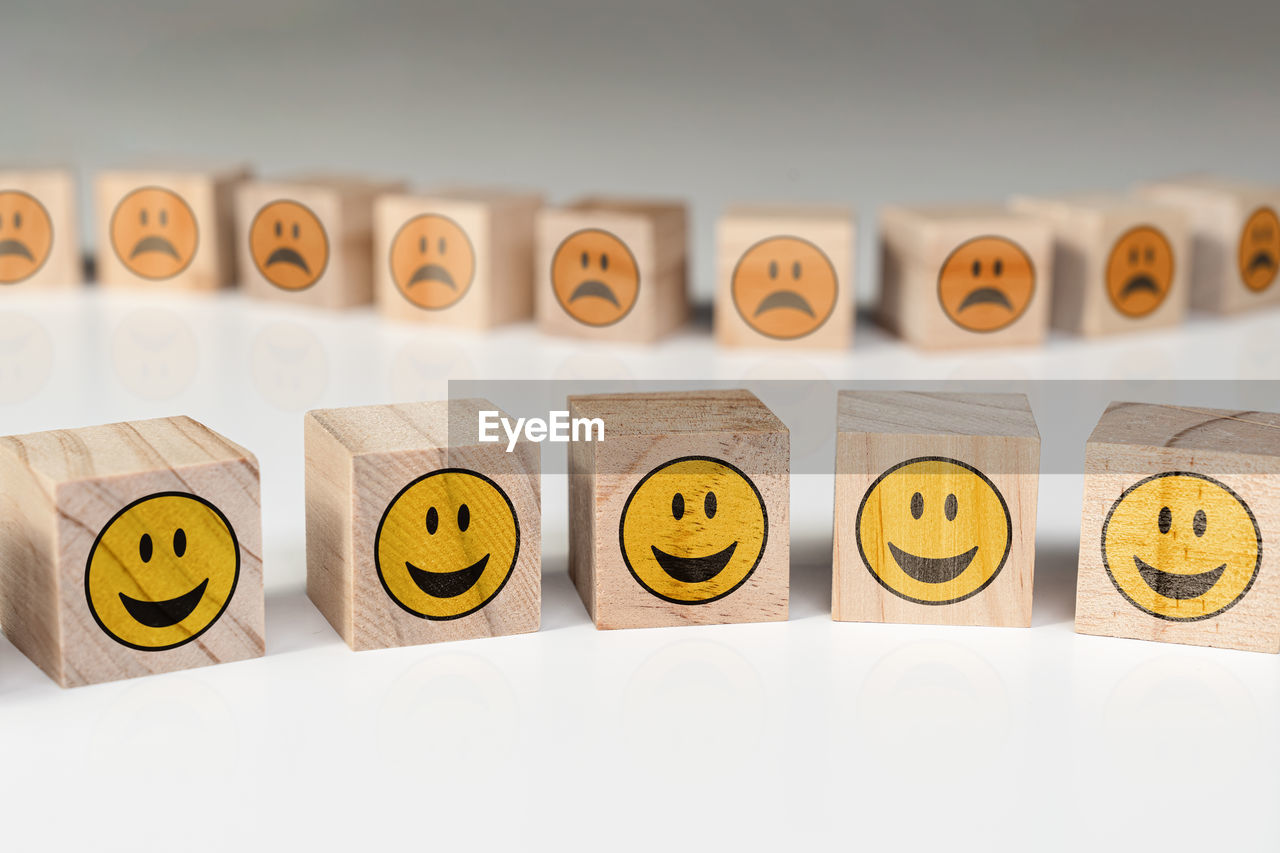 yellow, font, indoors, no people, in a row, number, studio shot, group of objects, side by side