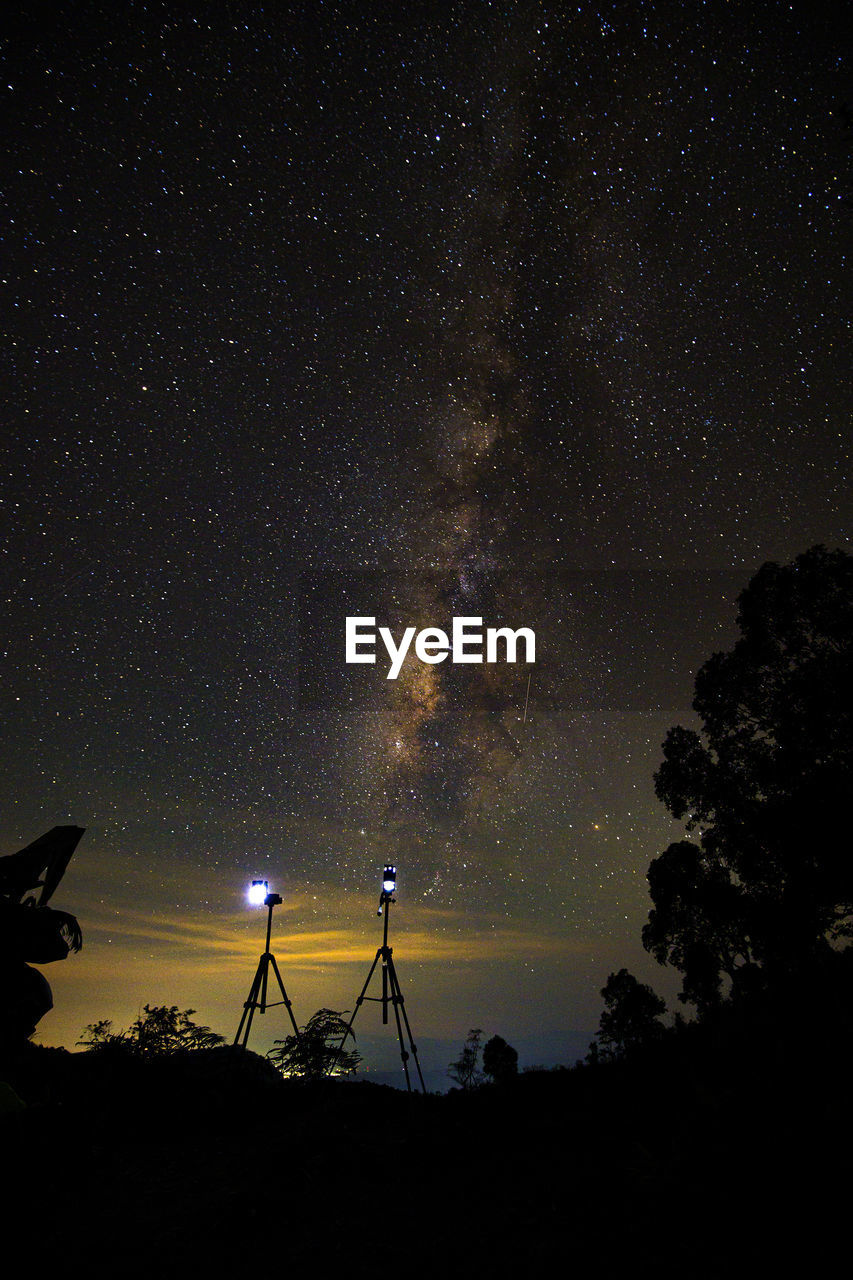 star, astronomy, space, sky, night, galaxy, astronomical object, milky way, science, silhouette, scenics - nature, beauty in nature, nature, space and astronomy, technology, darkness, star field, tranquility, no people, constellation, arts culture and entertainment, tranquil scene, environment, dark, midnight, infinity, tree, astronomy telescope, optical instrument