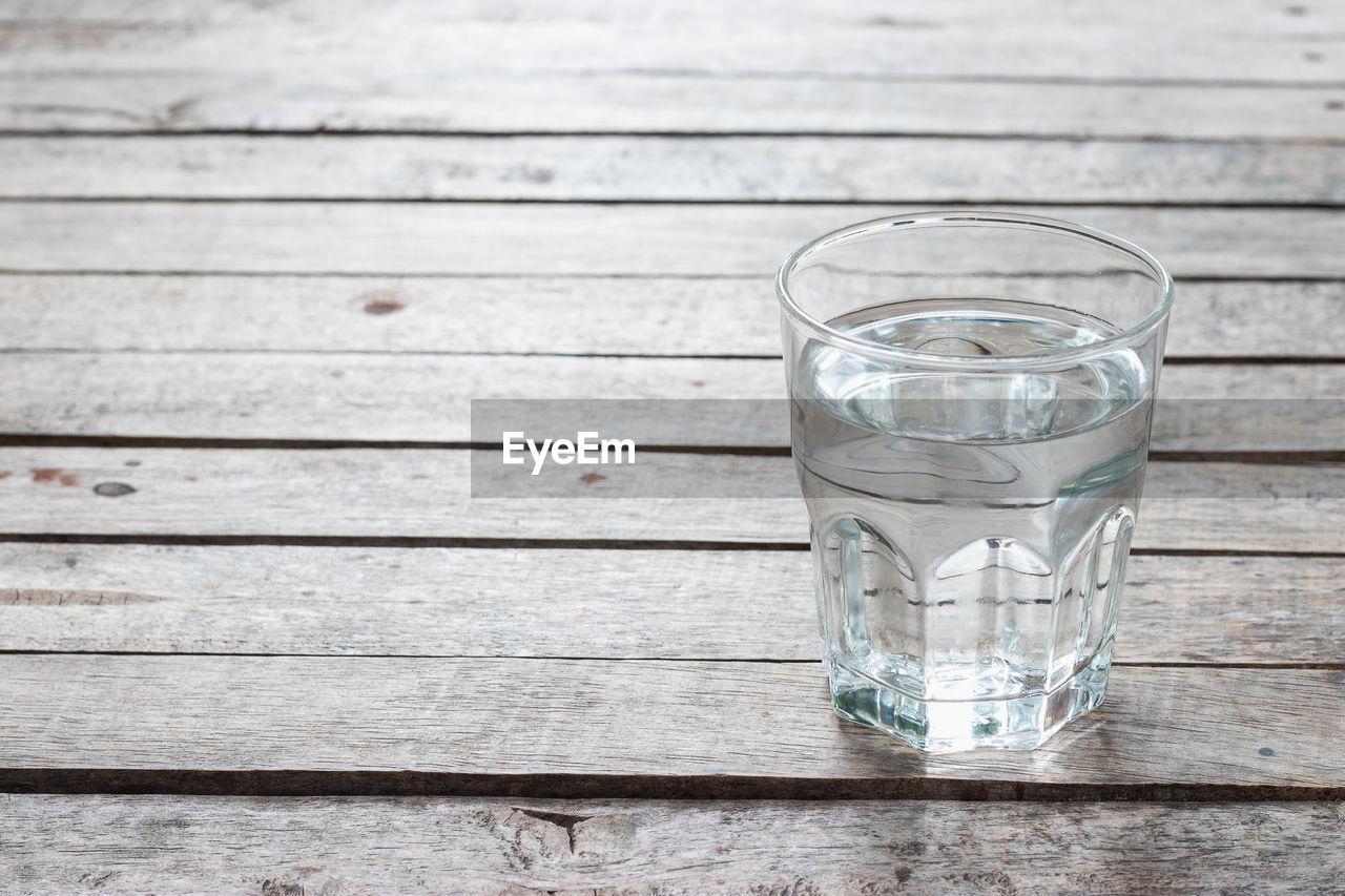 CLOSE-UP OF WATER ON TABLE