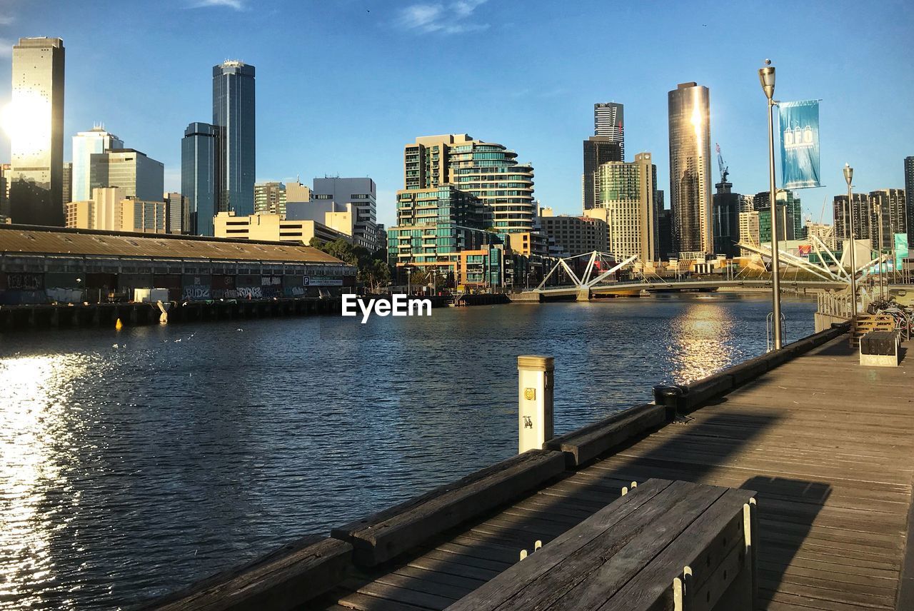 View of city at waterfront