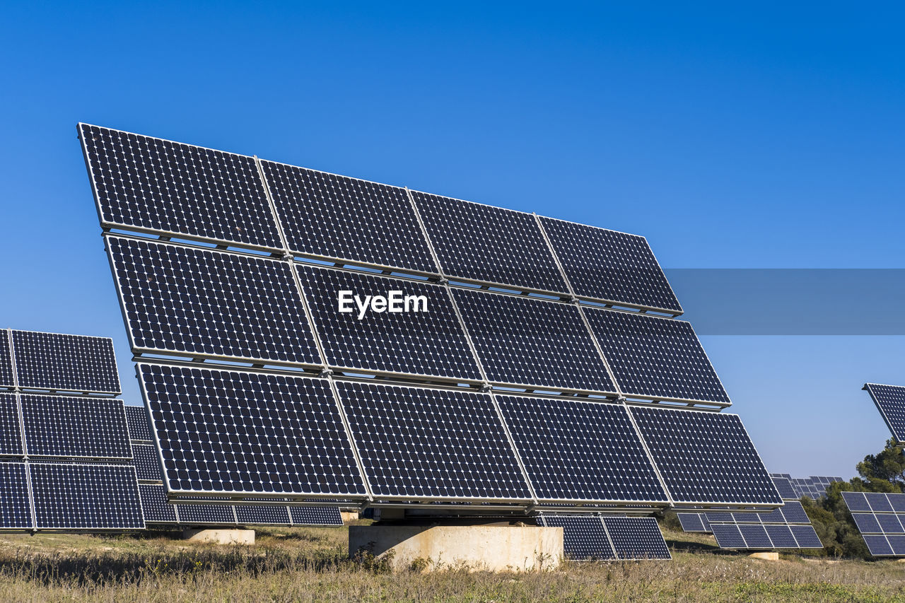 Solar panels in a rural landscape in spain