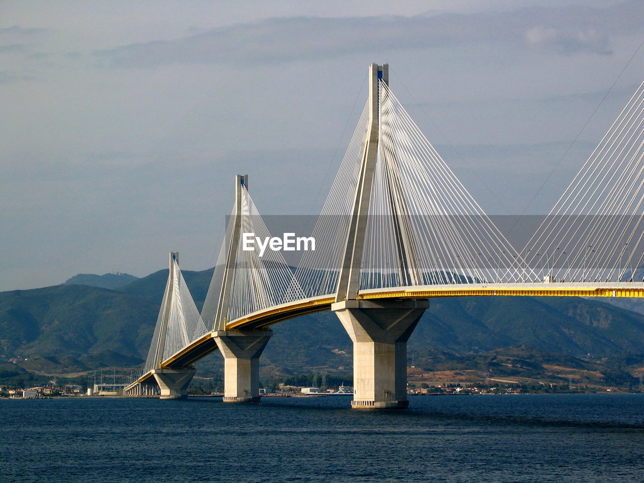 SUSPENSION BRIDGE OVER RIVER