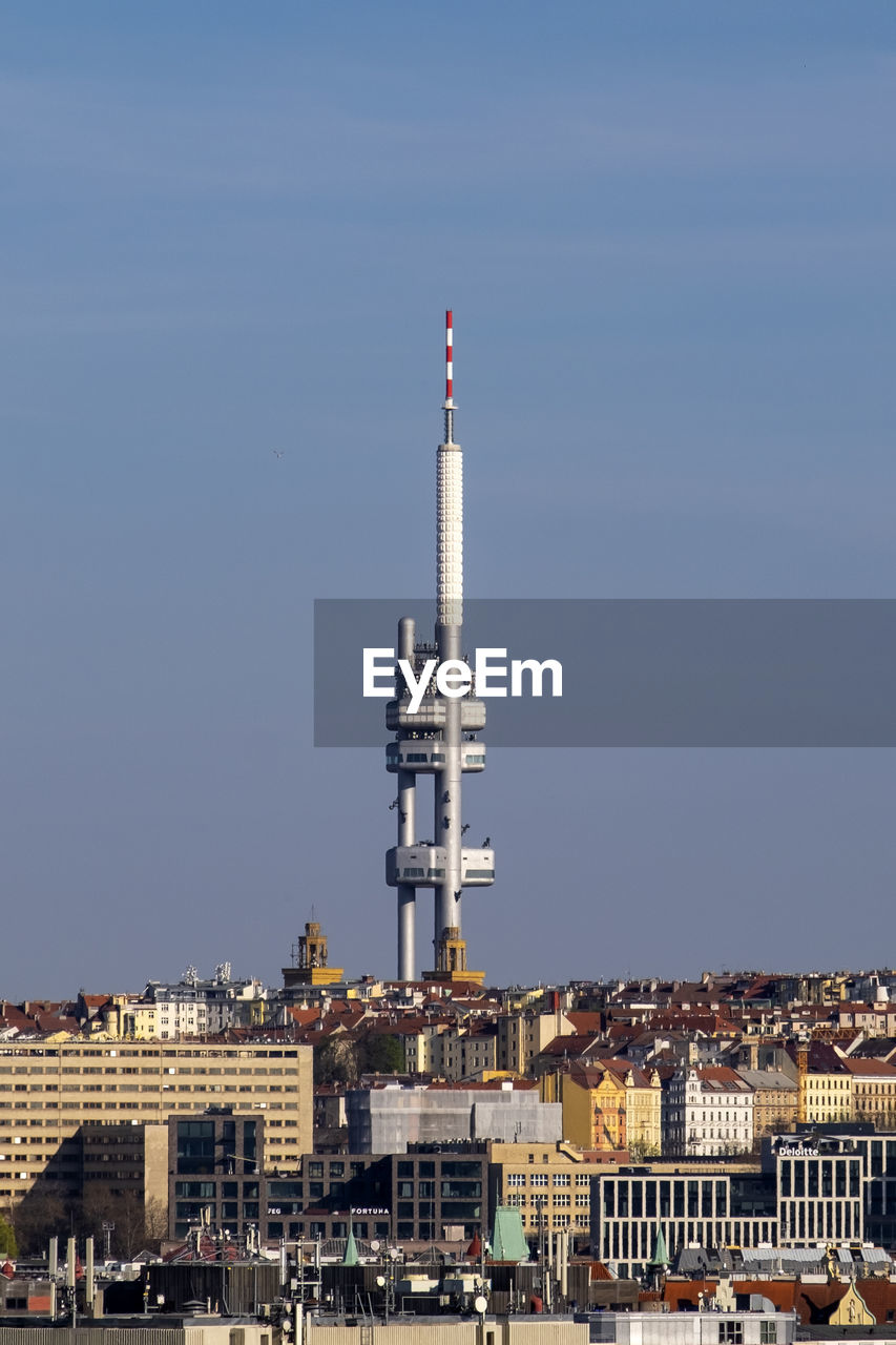 TOWER AND BUILDINGS IN CITY