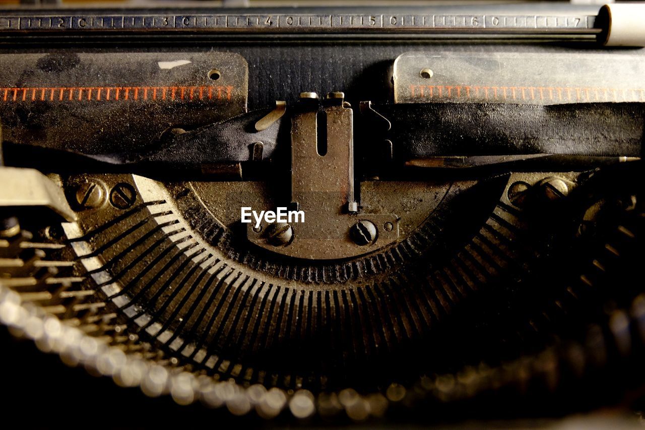 Full frame shot of old typewriter