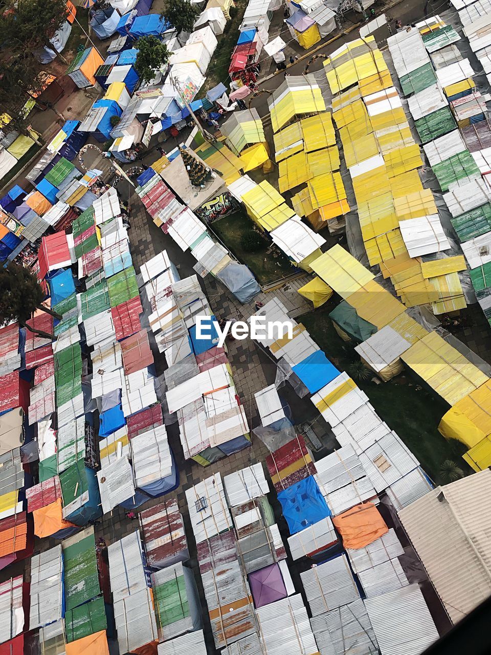 Full frame shot of multi colored slums